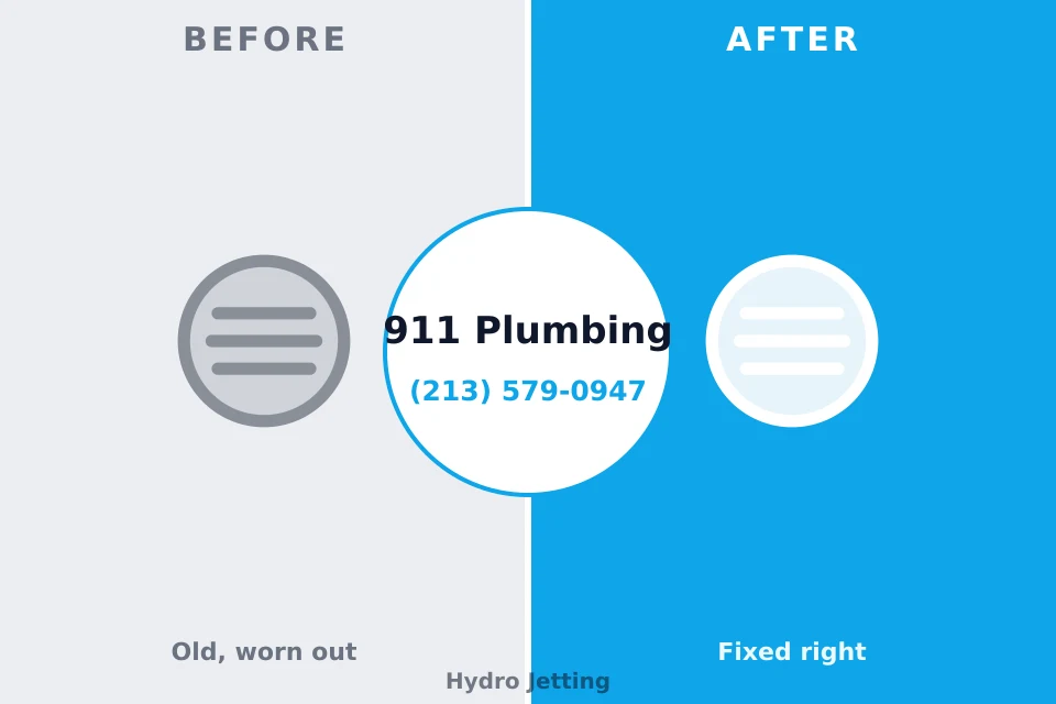 Before and after: plumbing repair Stockton University, NJ